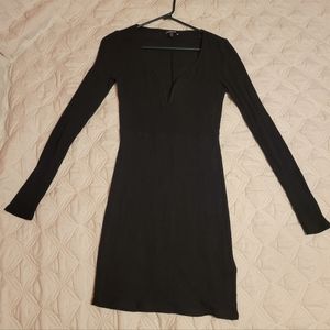 Black long sleeve sweater dress